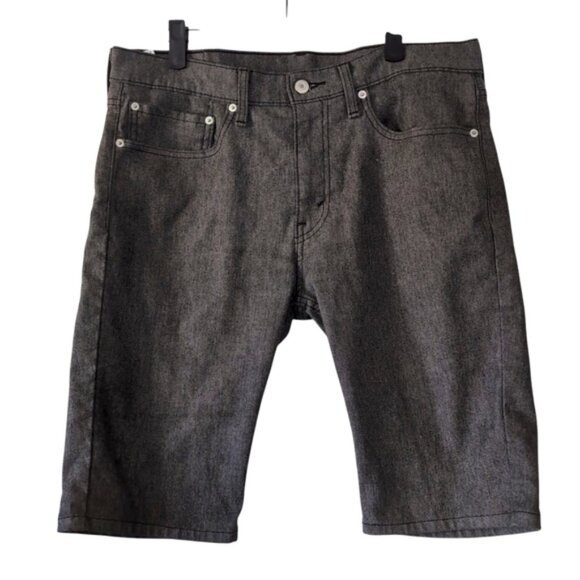 Levi's 511 Slim Stretch Beach 90s Summer Cut-off Dark Wash Bermuda Shorts 34 - Picture 2 of 8